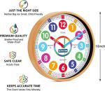 Colorful Kids Wall Clock - Silent and Educational