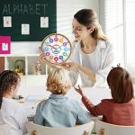 Colorful Kids Wall Clock - Silent and Educational