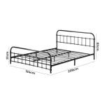 Oikiture Queen Metal Bed Frame with Storage