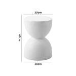 Oikiture Terrazzo Hourglass Side Table