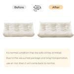 Beige Vintage Chic 3-Seater Sofa