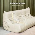 Beige Vintage Chic 3-Seater Sofa