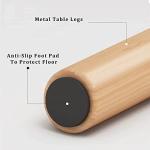 Uptyia White Round Coffee Table with Metal Frame