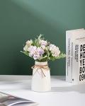 Small White Ceramic Vase for Home Decor