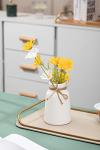Small White Ceramic Vase for Home Decor