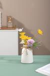 Small White Ceramic Vase for Home Decor