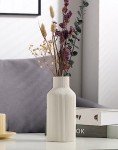 White Ceramic Flower Vase for Minimalist Decor