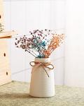 Small White Ceramic Vase for Home Decor