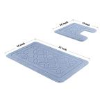 Burgundy Bath Mats Set - Machine Washable Non-Slip