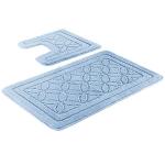 Burgundy Bath Mats Set - Machine Washable Non-Slip