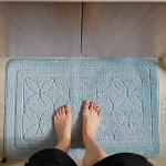 Burgundy Bath Mats Set - Machine Washable Non-Slip