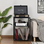 LELELINKY 3-Tier Vinyl Record Storage Side Table