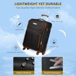 5-Piece Expandable Softside Luggage Set with Spinner Wheels