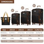 5-Piece Expandable Softside Luggage Set with Spinner Wheels