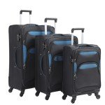 Lightweight 3-Piece Soft Luggage Set with Wheels