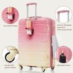 Merax Expandable 3-Piece Hardshell Luggage Set