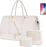 ETRONIK Women's Large Duffle Bag Set - Beige