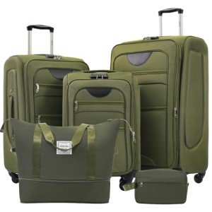 Merax Lightweight 3-Piece Softside Luggage Set