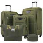 Merax Lightweight 3-Piece Softside Luggage Set