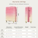 Merax Expandable 3-Piece Hardshell Luggage Set