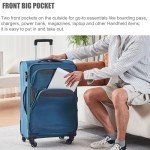 Lightweight 3-Piece Soft Luggage Set with Wheels