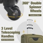 Merax Lightweight 3-Piece Softside Luggage Set