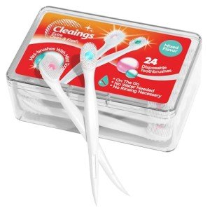 Cleaings® Mini Travel Toothbrushes with Toothpaste, 24 Count