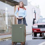 SHOWKOO 3-Piece Green Hardside Luggage Set