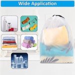 5 Clear Travel Shoe Bags with Drawstring Closure
