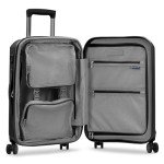 Indestructible Black Expandable Spinner Carry-On Luggage