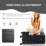 24-Inch Hard Shell Rolling Suitcase with TSA Lock