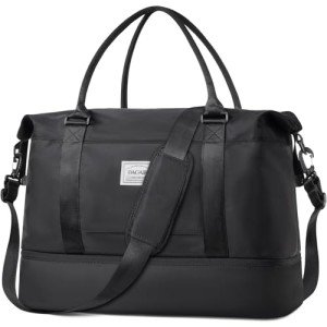 BAGAIL Extra Large Black Travel Duffel Bag