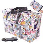 Large Foldable Travel Duffel Bag with Trolley Sleeve