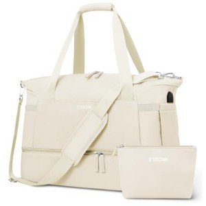 ETRONIK Women's Weekender Duffel Bag with Shoe Compartment