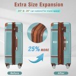 Merax 24" Aqua Green Hardshell Carry-On Suitcase