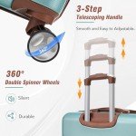 Merax 24" Aqua Green Hardshell Carry-On Suitcase