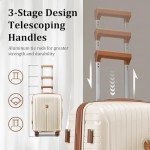 Joyway 5-Piece Hardshell Luggage Set - Beige Brown