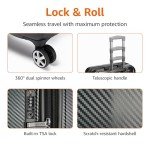 30-Inch Black Expandable Spinner Suitcase with Wheels