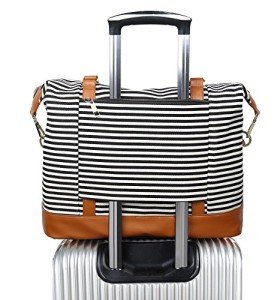 Bluboon Women's Canvas Weekender Duffel Bag