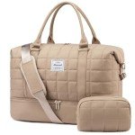 LOVEVOOK Women's Large Travel Duffle Bag, Coffee