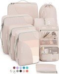 Packing Cubes Set for Travel - 10 or 8 Pieces