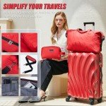 Cosbarn 3-Piece Lightweight Luggage Set with Wheels