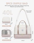 Women's Weekender Duffle Bag with Shoe Compartment