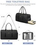 Black Women's Weekend Duffle Bag with Shoe Compartment