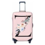 Cute Pink Elastic Luggage Cover with Boho Floral