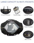 Black Women's Weekend Duffle Bag with Shoe Compartment
