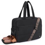 CLUCI Women’s Puffer Tote Weekender Bag with Shoe Compartment