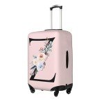 Cute Pink Elastic Luggage Cover with Boho Floral