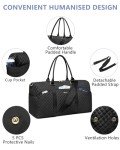 Black Women's Weekend Duffle Bag with Shoe Compartment