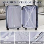 Blue Expandable Hardside Carry-On Luggage, 28 Inch